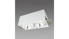 Oczko Sufitowe Podtynkowe Corleto Białe 2Xg9 Lp-9S22/2R Wh Light Prestige