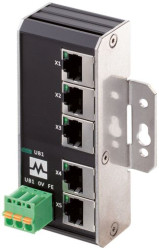 Hub sieciowy, porty RJ45: 5, Montaż na śrubie, 100Mbit/s