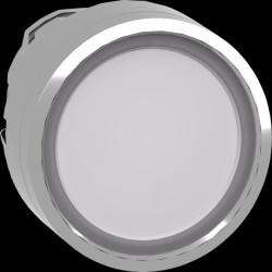 ZB4BA18 Illuminated pushbutton, front panel, Harmony XB4, 22 mm, white,