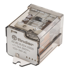 Przekaźnik mocy 24V ac DPST Finder 3W, montaż kołnierzowy 62Ω Szybkie łączenie