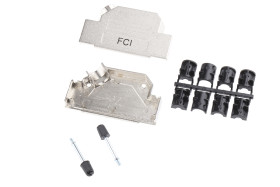 Osłona tylna D-Sub 37 -pinowe Cynk odlewany Kątowy Amphenol Communications Solutions C