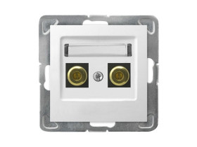 IMPRESJA Gniazdo głośnikowe pojedyncze biały GGN-1Y/m/00 OSPEL