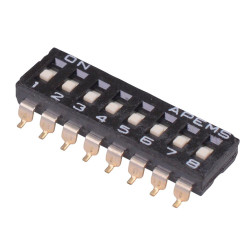 DMR08TV 8-Way Surface Mount 2.54mm DIP Switch SPST APEM