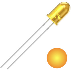 Quadrios 2111O159 LED Yellow Circular 5 mm 700 mcd 30&#xB0; 20 mA 2 V Wired LEDs