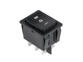 Przełącznik klawiszowy 3 pozycje 6 pin 230V chwilowy szeroki RS223-4C