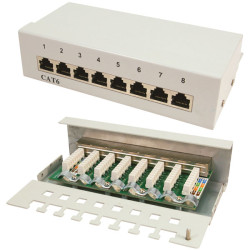 LogiLink&#xAE; NP0016A Patch Panel Desktop CAT6 8-Port Shielded