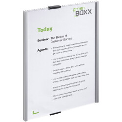 Durable 480623 Info Sign A4 Door Sign 210x297mm Acrylic Aluminum Silver