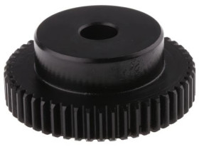 Koło zębate walcowe, moduł: 1, l.zębów: 50, śr. piasty: 35mm, śr. otworu: 10mm, Stal