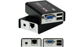 Aten Przedłużacz Kvm 100M Vga+Usb Na Kabel Lan Kat.5E (Skrętkę) Konwerter...
