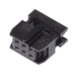 6-Way IDC Cable Mounting Socket 2.54mm Pitch