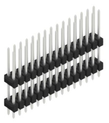 Pin header, 30 pole, pitch 2.54 mm, straight, black, SL1412230Z