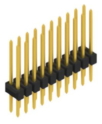 Pin header, 20 pole, pitch 2.54 mm, straight, black, 10053638