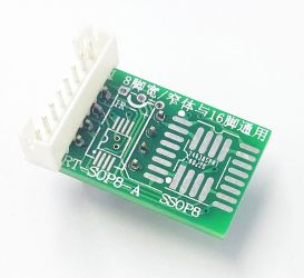 Adapter SOP16/SO8/TSSOP8/IR -->PDIP8 + ICSP dla pamięci Flash/EEPROM (simple)