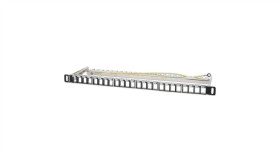 Patch Panel 24 Porty Na Moduły Keystone, 0.5U, Z Tacką