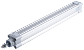 Siłownik pneumatyczny z tłoczyskiem skok: 320mm Festo Ø 32mm dwustronnego działania Action 465.1mm z amortyzacją