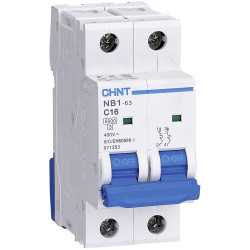 Chint 179644 NB1L Circuit Breaker 2-pin 16A Overload &amp; Short-Circuit Protection