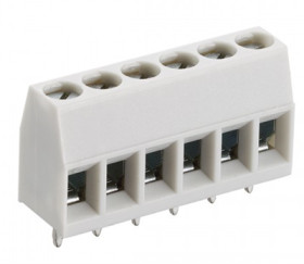 PCB terminal, 2 pole, pitch 5 mm, AWG 22-14, 15 A, screw connection, light gray, KRE 02