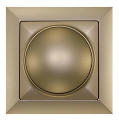 OPAL Ściemniacz obrotowy 60-400W 230V metalizowany piaskowy SO-Op