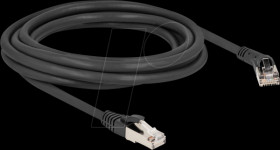 80641 RJ45 Network Cable Cat.8.1 S/FTP plug 45° right angled to plug s