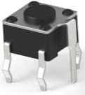 Short-stroke pushbutton, Form A (N/O), 50 mA/24 VDC, unlit , actuator (brown, L 0.7 mm), 0.98 N, THT, 1825955-2