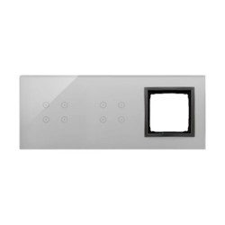 Simon Touch ramki Panel dotykowy S54 Touch, 3 moduły, 4 pola dotykowe + 4 pola dotykowe + 1 otwór na osprzęt S54, burzowa chmura