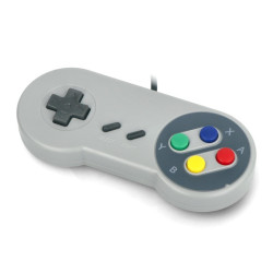 SNES - retro kontroler do gier - kolorowe przyciski