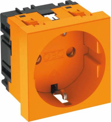 OBO Vertr socket 0 stopni 1-drogowy styk ochronny STD OBO Bettermann, 6120010, pomarańczowy, (S x W x G) 45 x 45 x 42 mm