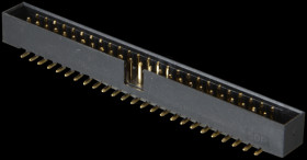 SMD box connector, 50-pin, straight, gold plated