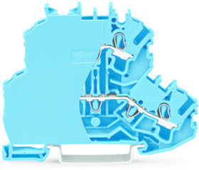 Feed-through/feed-through terminal block, spring-clamp connection, 0.25-4.0 mm², 2 pole, 24 A, 8 kV, blue, 2002-2204/099-000