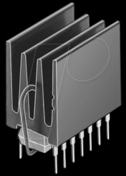 ICK 14 H Heat sink, 12 x 16 x 18 mm, for DIL-IC