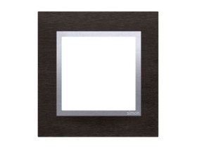 SIMON 54 Ramka 1 pojedyncza Nature-Metal INOX YIN IP20/IP44* (*IP44-należy zastosować uszczelkę ramki DUN1) DRN1/78 KONTAKT SIMO