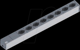 800.1262 Power strip, 8 x Type J - SEV 1011 Type 23, black