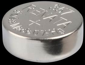 357 Renata, silver oxide, 160 mAh, 11.6 x 5.4 mm