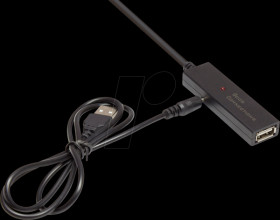 GC-M0131 Active extension cable USB 2.0, a-plug &lt; a-socket, CU, 5 m.