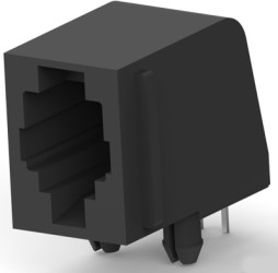 Socket, RJ9/RJ10/RJ22, 4 pole, 4P4C, Cat 3, solder connection, PCB mounting, 5520249-2