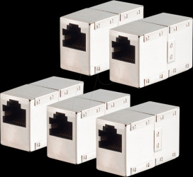 BS75006-MS-SET Cat.6 connector full metal shielded, 5 pieces