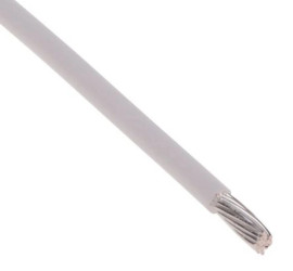 Przewód do urządzeń PTFE PTFE Biały, 100m 0,6 mm² 19/0,2 mm, 300 V, -75→ +200 C., Ø 1.35mm, RS PRO BS3G210