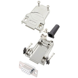 Encitech 6355-8044-11 D-Sub Receptacle set 9 Pins Solder Bucket 180&#xB0;