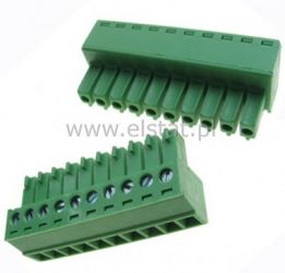 Listwa montaż. kątowa 10-zacisk. żeńska r=3,5mm