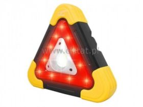 Trójkąt ostrzegawczy solarny LED COB + Power bank