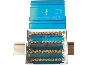 Blok listew rozdzielczych 2-biegunowy 100A TH35 EBR 2-7/100 R33RA-02020100101 ERGOM