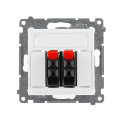 Gniazdo głośnikowe podwójne białe DGL32.01/11 Kontakt Simon54