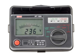 Miernik impedancji, 3 przewody, LCD, Typ G – brytyjski 3-stykowy