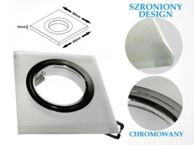 Oprawa sufitowa Worta szroniona chromowana MR16