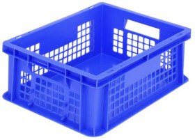 BITO Lagertechnik 1658741 Pojemnik do sztaplowania Classic nadaje się na żywność (D x S x W) 400 x 300 x 153 mm niebiesk