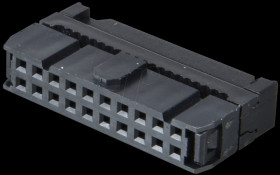 20-pin IDC socket with strain relief