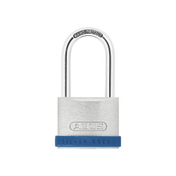 ABUS 80885 40mm Silver Rock&#x2122; 5 Padlock Long Shackle 40mm