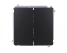 Simon Basic Łącznik schodowy podwójny (moduł) 10AX, 250V, zaciski śrubowe czarny BMW6/2.01/49