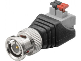 Kostka zaciskowa 2-pinowa Wtyk BNC mocowanie zaciskiem wciskanym