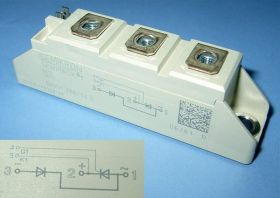 SKKH-106/14E 106A/1400V MODUŁ DIO+TYRYS